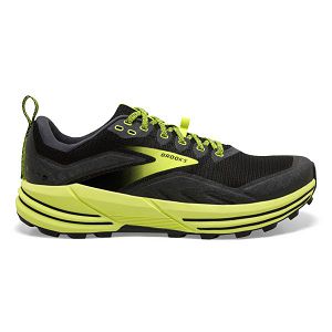 Brooks Cascadia 16 Mens Trail Running Shoes Black/Yellow | USA-LIK736192